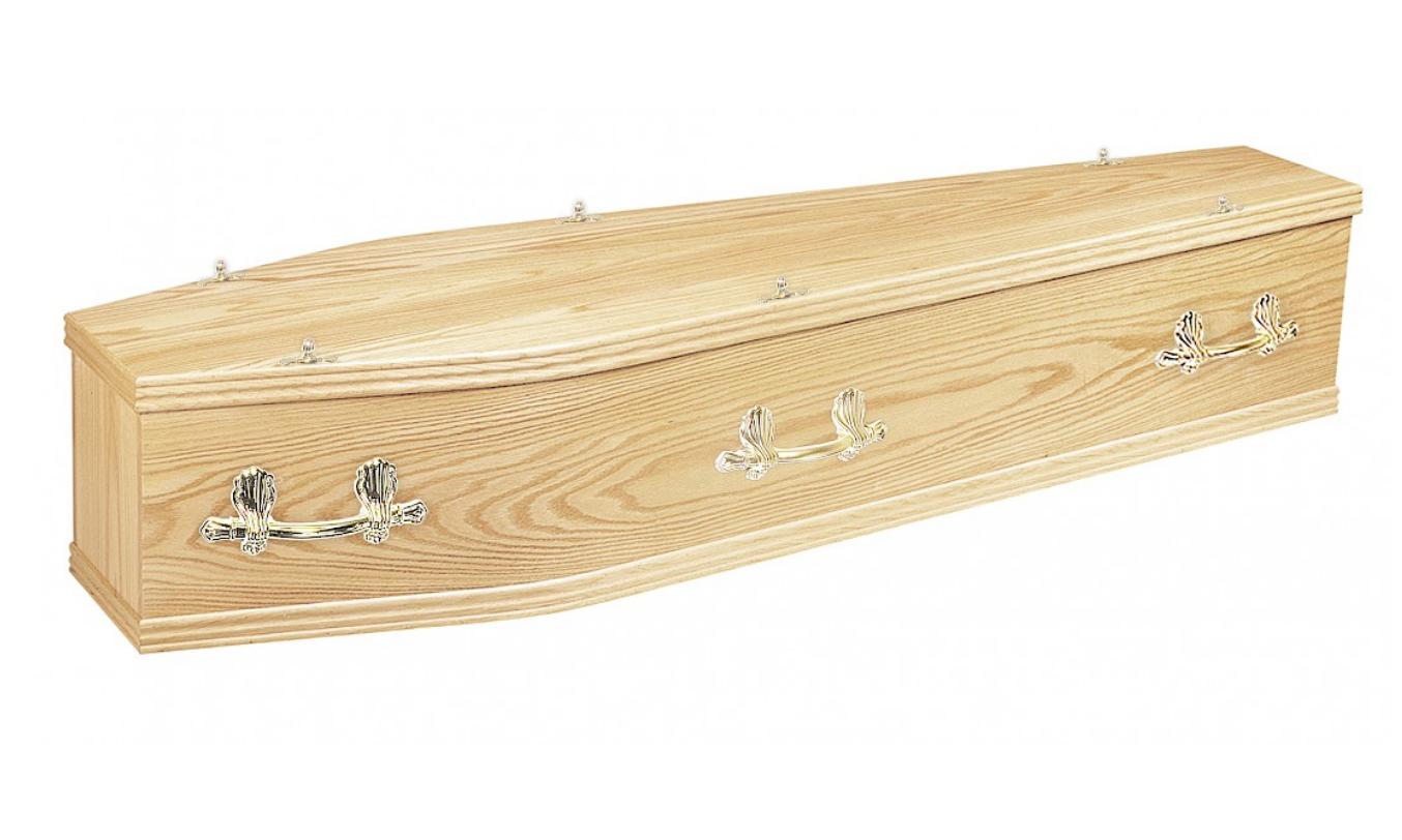Windsor solid oak coffin